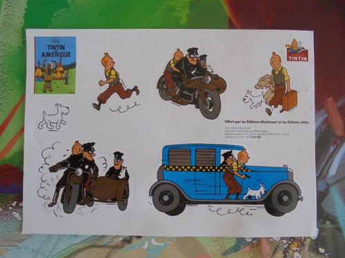 Planche stickers tintin - tintin, en