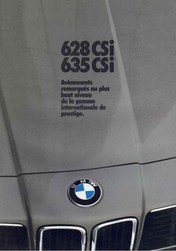 Catalogue brochure bmw 628 csi - brochure,