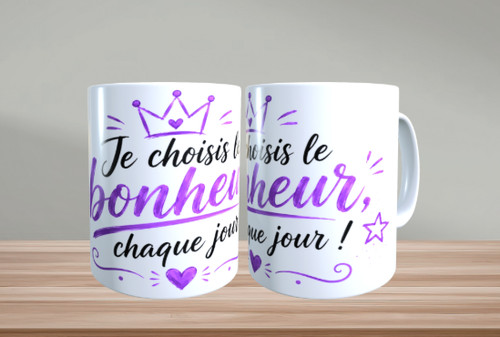 Mug citation sur bonheur - mug,