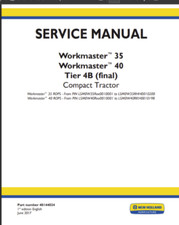 New Holland WORKMASTER 35, 40 ROPS Tractors Service Repair Shop Manual PDF USB