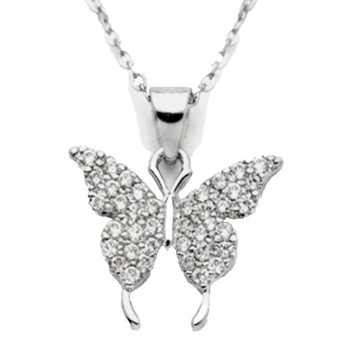 Pendentif papillon diamant - pendentif,
