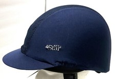 Charles Owen Navy 4 Star Jockey Helmet size  2.5 - 58cm -Sales Sample -See Notes