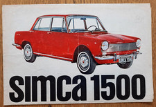 1964 SIMCA 1500 car sales brochure, English text for NATO sales in Germany