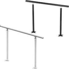 VEVOR Rampe Escalier Extérieur Main Courante Aluminium 91,4/121,9 cm Noir/Blanc