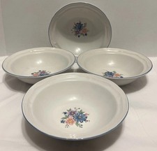 4 Newcor Stoneware China BOWLS Provincial Bouquet Flowers