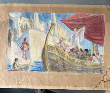 Ancien Dessin Technique Mixte