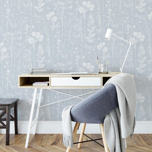 Papier peint floral botanique - papier,