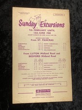 1965 Railway Handbill Chesterfield Derby Leicester Nottingham Sheffield 
