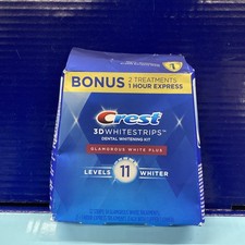 Crest 3D Whitestrips Glamorous White Plus Level 11 Whiter 32 Strips- Damaged Box