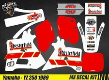 Kit Déco Moto pour / Mx Decal Kit for Yamaha YZ 125/250 1989/1992 - Chesterfield