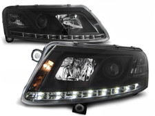 Paire de feux phares Audi A6 C6 04/08 Daylight DRL led Xenon noir