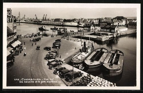 Cpa cherbourg vue sur les - cherbourg,,