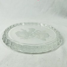 Wine Bottle Carafe Coaster Val Saint Lambert de Dessous Carafe Decor Fleurs Rose