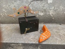 Miroir à Alouettes mécanique Mouvement ALTERNATIF Ancien Collection + 1 tête 