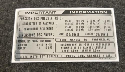 Autocollant pression des - de,
