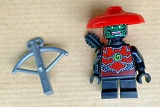 LEGO NJO500 Minifig STONE ARMY SCOUT GREEN FACE Figurine NINJAGO 70666 Crossbow