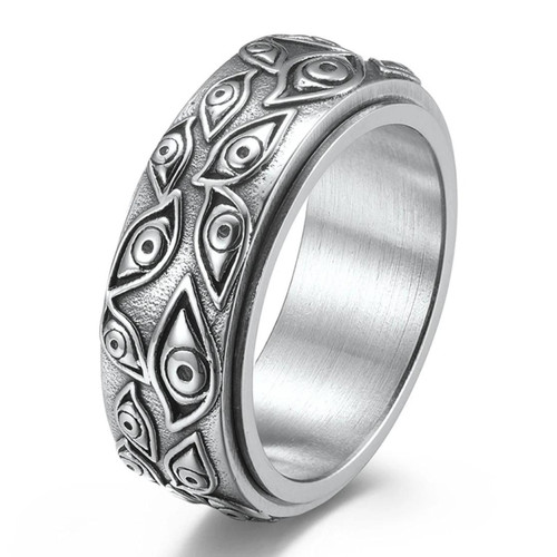 Bague anneau homme acier - bague,
