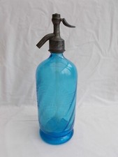 BOUTEILLE EAU SELTZ SIPHON BLEU ROUBAIX RUE DU VIVIER ANTIQUE VINTAGE BOTTLE