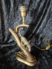 Pied de lampe panthère Bronze,laiton vintage lamp design années 70'