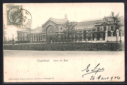 Cpa charleroi gare - cpa, du