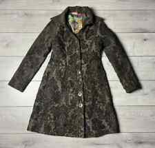 Ladies Desigual Brown Long Coat Size 38