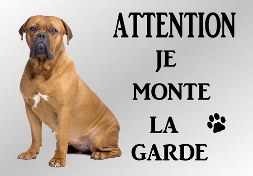 Plaque attention chien garde - plaque,