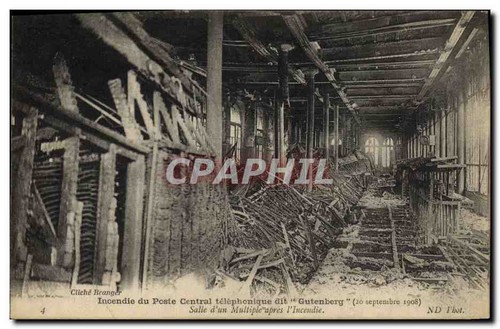 Incendie poste central - incendie,