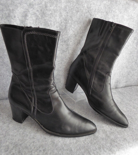 Boots bottines 100 cuir noir - bottines,