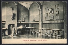 CPA Maredsous, L´Abbaye, Salle de lecture 