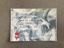 Liverpool v Galatasaray 2001-02 Match Ticket