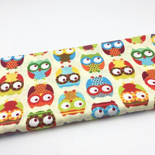Tissu hibou imprimé - tissu,