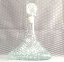 CARAFE A DÉCANTER VIN ALCOOL VERRE FACETTES DIAMANT VINTAGE ART DÉCO TABLE SET