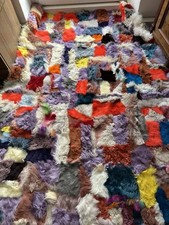 Toscaner Mouton Couverture Motifs Couvre-Lit en Fourrure, 200x160 de Patchwork