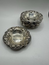 Vintage ~ Strawberry by Mauser Sterling Silver Salt Dip #360~ 2.75" x 1/2" X6