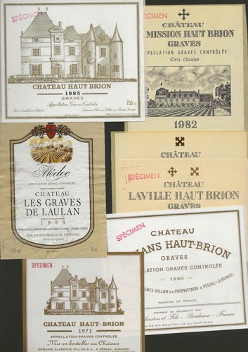 Etiquettes vin graves - vin, château