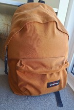 Vintage 90s EastPak Brown Tan Nylon Classic Logo Backpack Made in USA