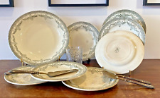 Antique Lot: 6 Dessert Plates + 1 Salad Bowl - Terre de Fer "Antoinette"