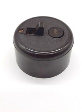 Ancien interrupteur en bakélite avec fusible lampe  art déco REVISE! TBE N°IB03