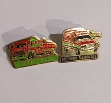 2 Pin's Ets Morieux, Fuel, Ramonage, Citroen C15