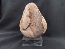 ARTIST SIGNED WESLEY DAHLBERG SIGNED ROCK ART SCULPTURE LOVING COUPLE HANDCARVED