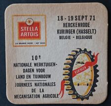 Sous-bock STELLA ARTOIS 1971 Journées de la mécanisation beermat coaster 13