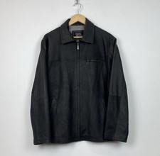 Camel Active Full Zip Leather Jacket Men’s Size 50 Avant Garde Long Sleeve Black