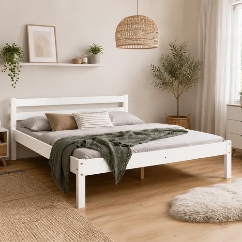 Lit double 140x200 bois - double,