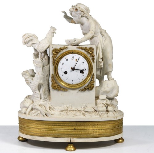 Pendule biscuit louis xvi - biscuit,