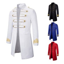 Hommes Militaire Queue de Pie Veste Costume Smoking Déguisement Victorien Frock