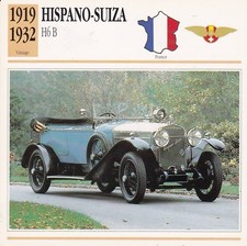 HISPANO-SUIZA H6 B - FRANCE 1919/32 - OLDTIMER CAR COLLECTOR CARD