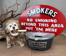 Sipco Smoker's Dunking Station Vintage Wall Mounted Receptacle & Sign