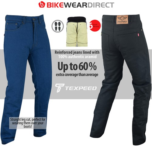 Jeans moto lined avec - jeans,