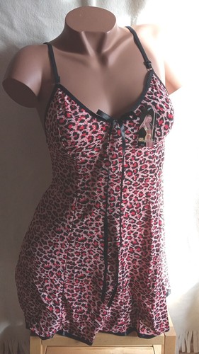 Nuisette léopard rouge b207 - nuisette,