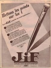 Publicité ancienne le porte-mine JIF 1928 issue de magazine Puybelle